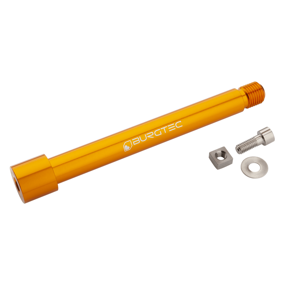 Burgtec Fox 2021 Boost Fork Axle 15x110mm Iron Bro Orange