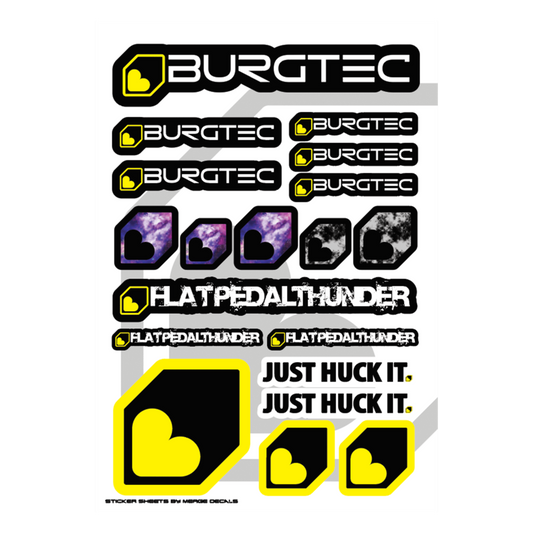 Burgtec A4 Sticker Sheet Customizable Decals