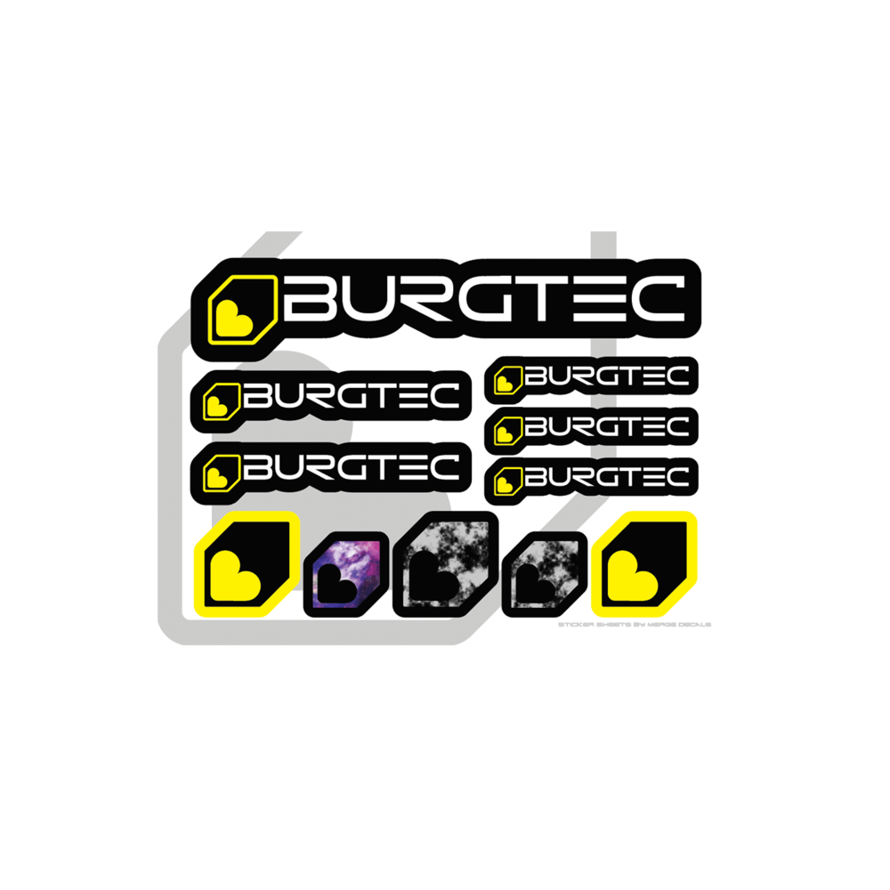 Burgtec A5 Sticker Sheet Customizable Decals