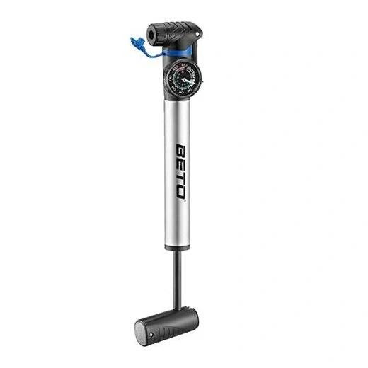 Beto Portable Hand Pump With Gauge - Bike Tire Inflator