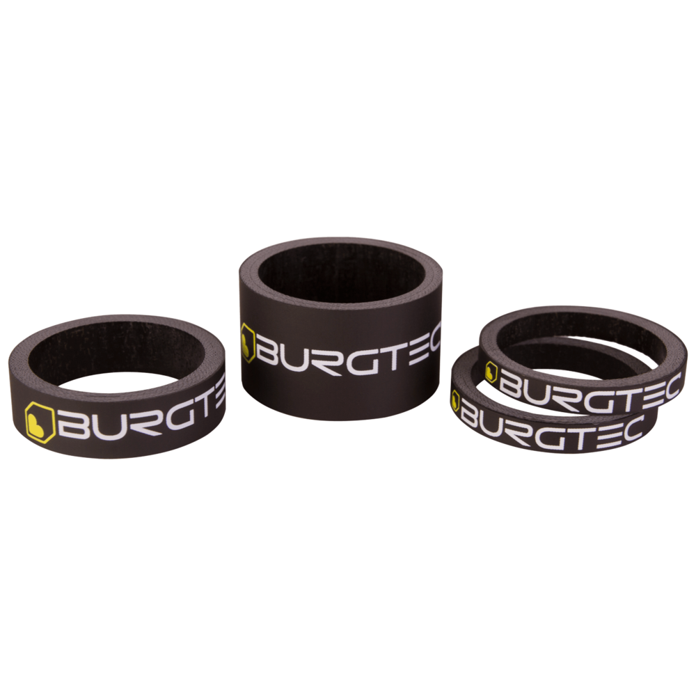 Burgtec Carbon Stem Spacer Kit Black 5mm x 2, 10mm, 20mm