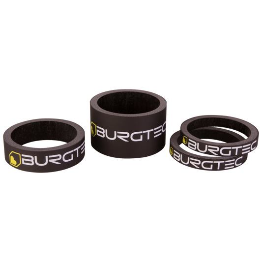 Burgtec Carbon Stem Spacer Kit Black 5mm x 2, 10mm, 20mm