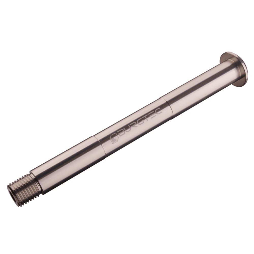 Burgtec Fox Boost Fork Axle 15x110mm Rhodium Silver