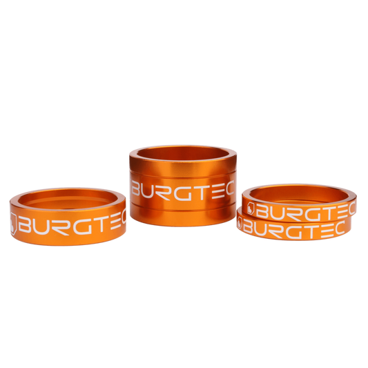 Burgtec Iron Bro Orange Stem Spacer Kit 5mm, 10mm, 20mm