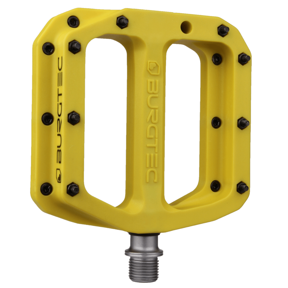 Burgtec MK4 Composite Flat Pedals 9/16" Electric Yellow