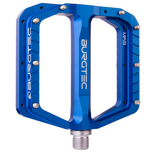 Burgtec MK5 Steel Flat Pedals Deep Blue