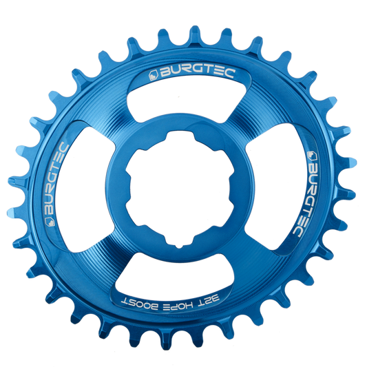 Burgtec Oval Chainring 30T Hope Boost Direct Mount Deep Blue