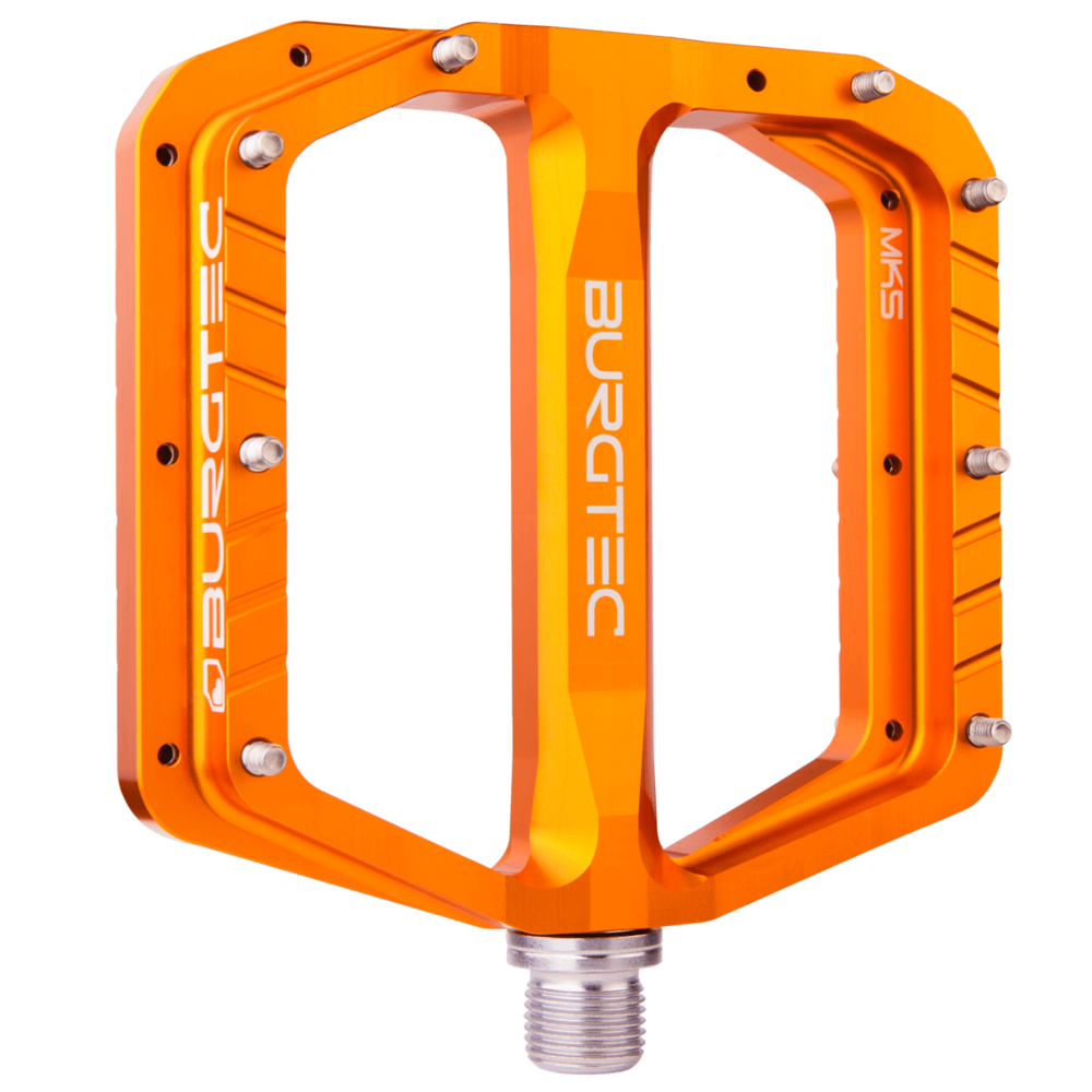 Burgtec Penthouse MK5 Steel Flat Pedals Orange