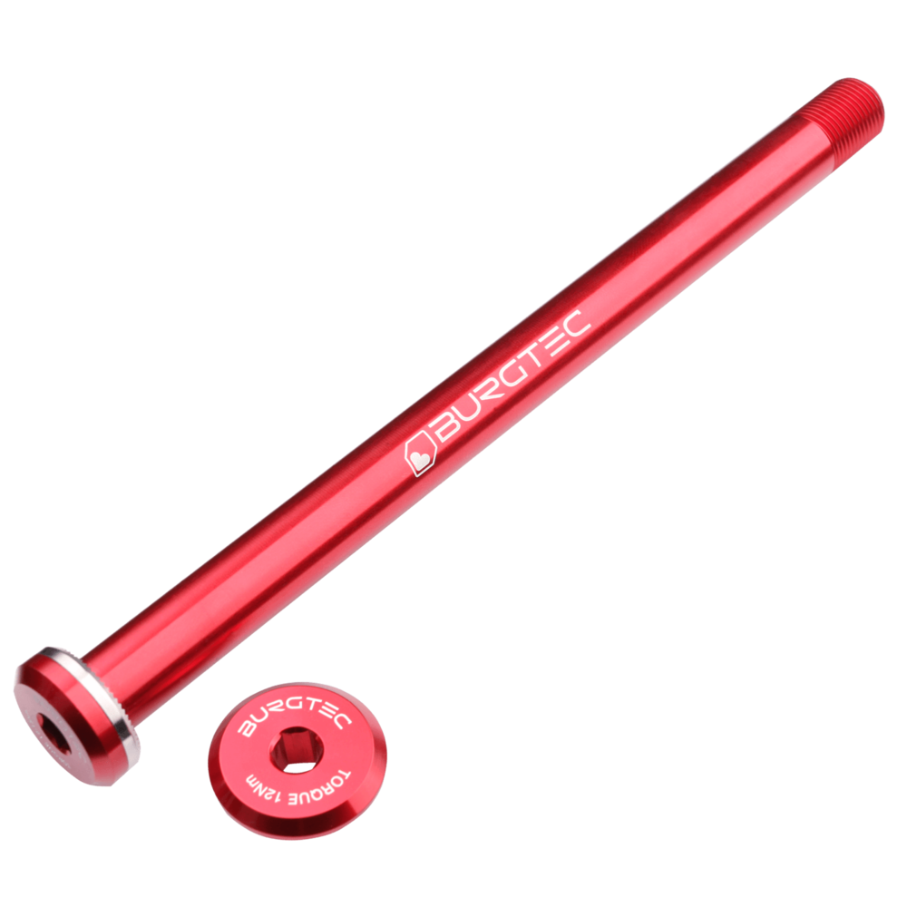 Burgtec Santa Cruz Rear Axle 12x168.5mm M12x1.0 Red