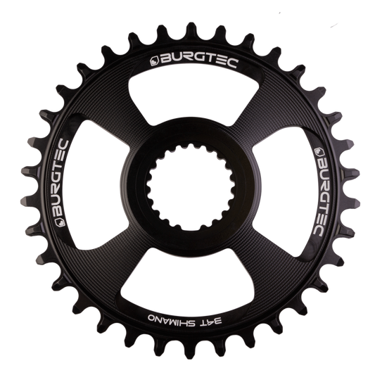 Burgtec Thick-Thin 12-Speed Chainring 34T Shimano Direct Mount Black