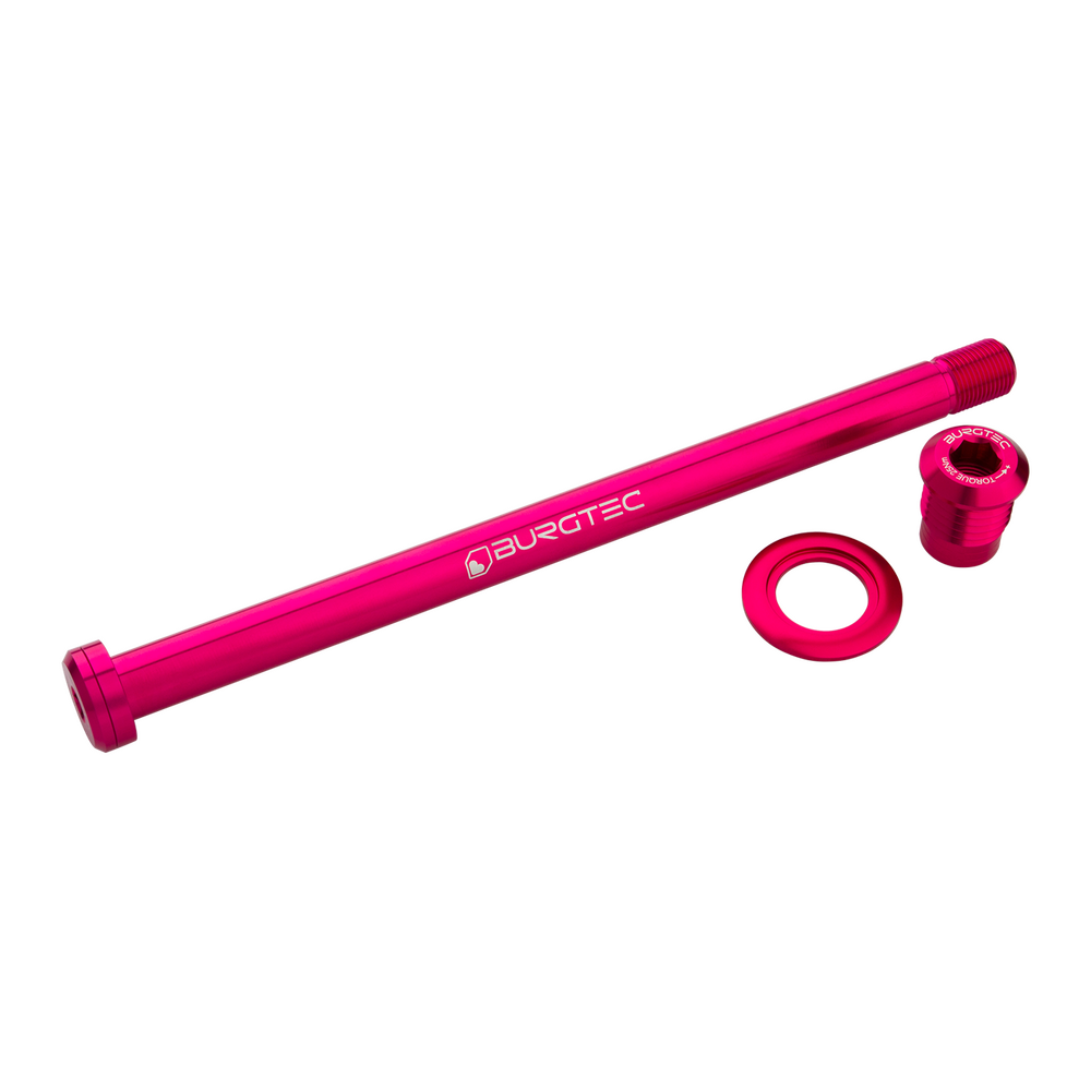 Burgtec Trek Rear Axle 12x184.5mm M12x1.0 Barbie Pink