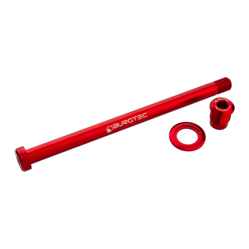 Burgtec Trek Rear Axle 12x184.5mm M12x1.0 Red