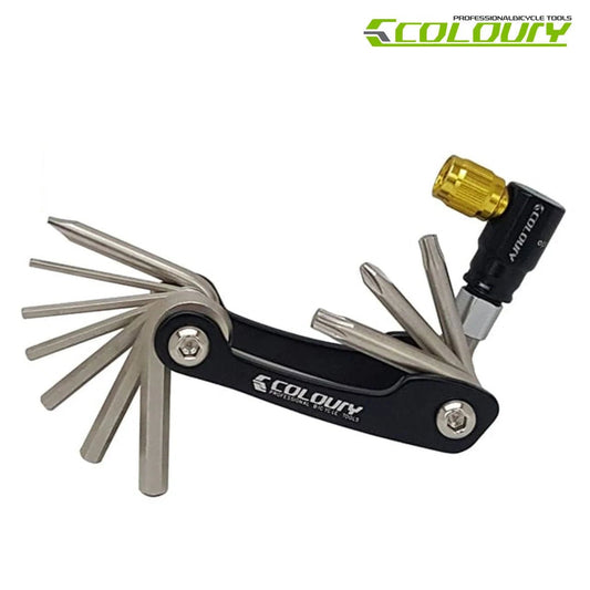 Coloury Multi Tool 13 Function Compact Pocket Knife Pliers Screwdriver Opener Saw Survival Keychain