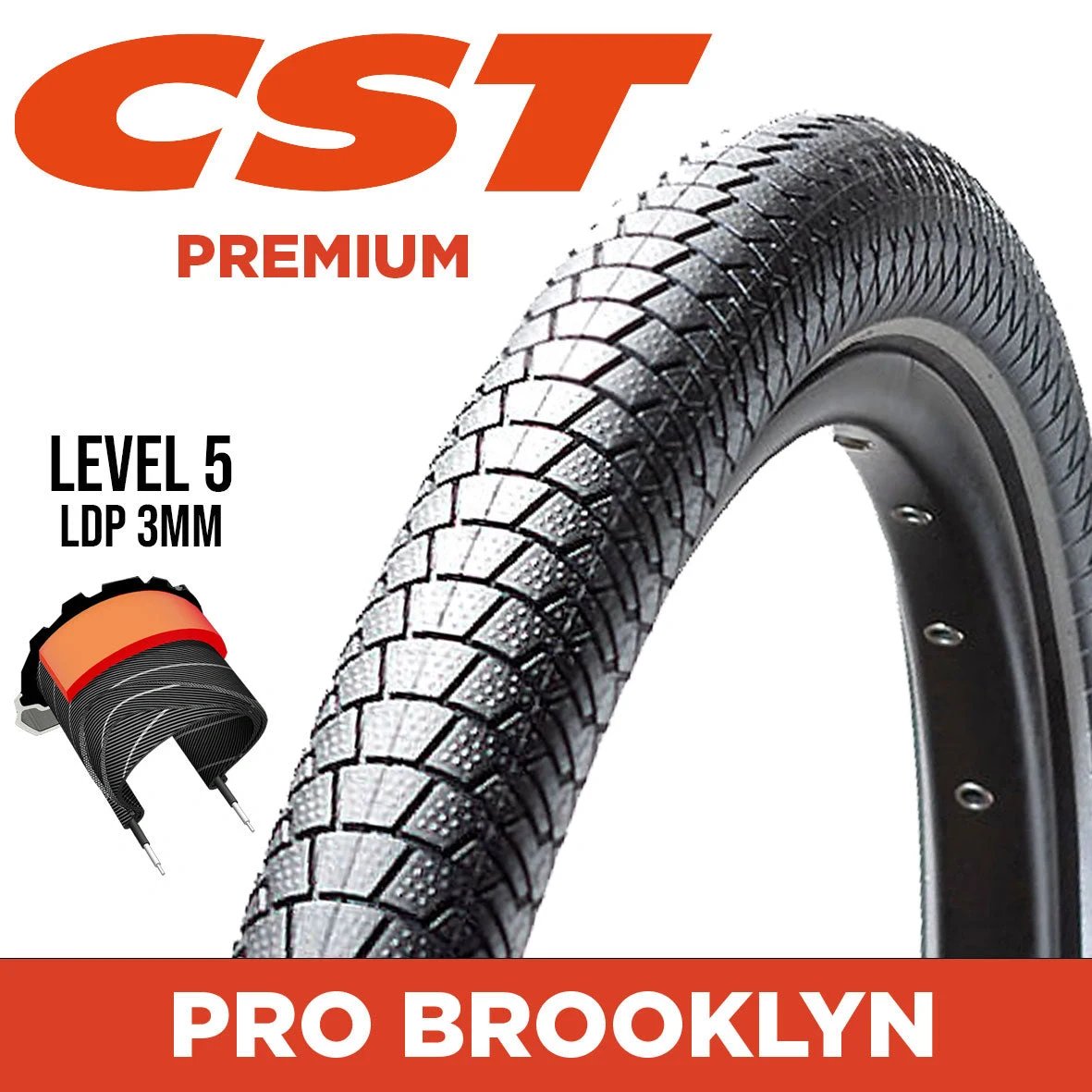 Cst 29 X 2.0 Pro Brooklyn Puncture Resistant Tyres