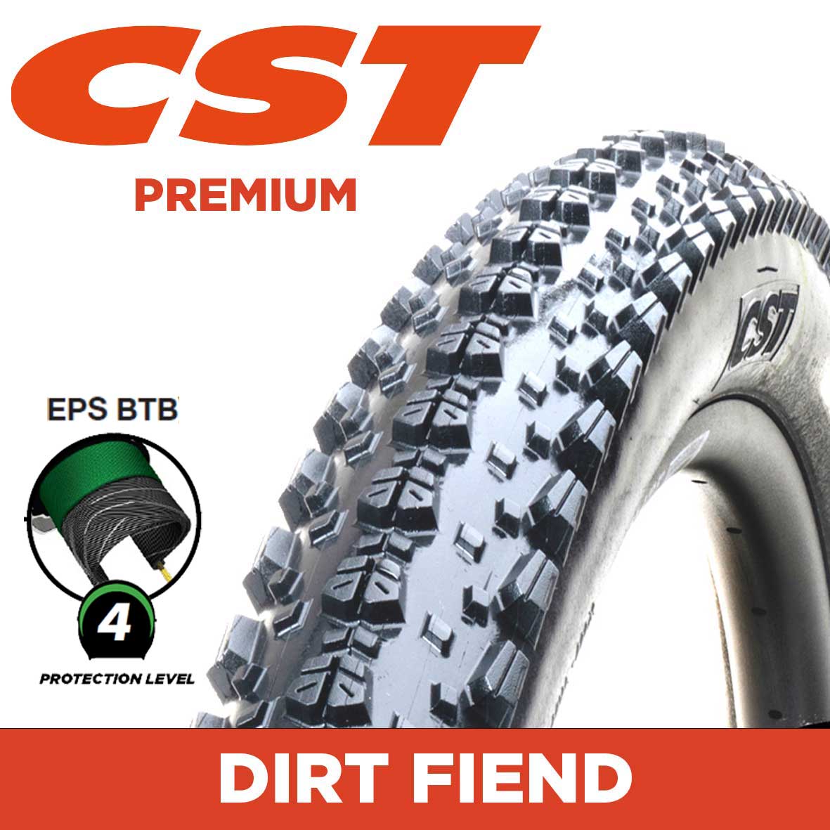 Cst Dirt Fiend 29 X 2.35 Wire Tyres - Durable Mountain Bike Tires