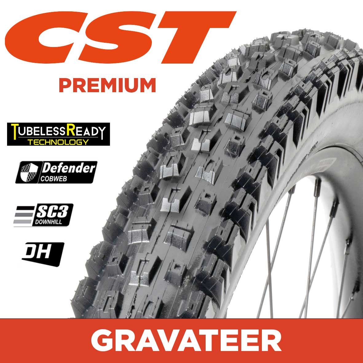 Cst Gravateer 275X2.5 Dh 3C Tr Mountain Bike Tyres