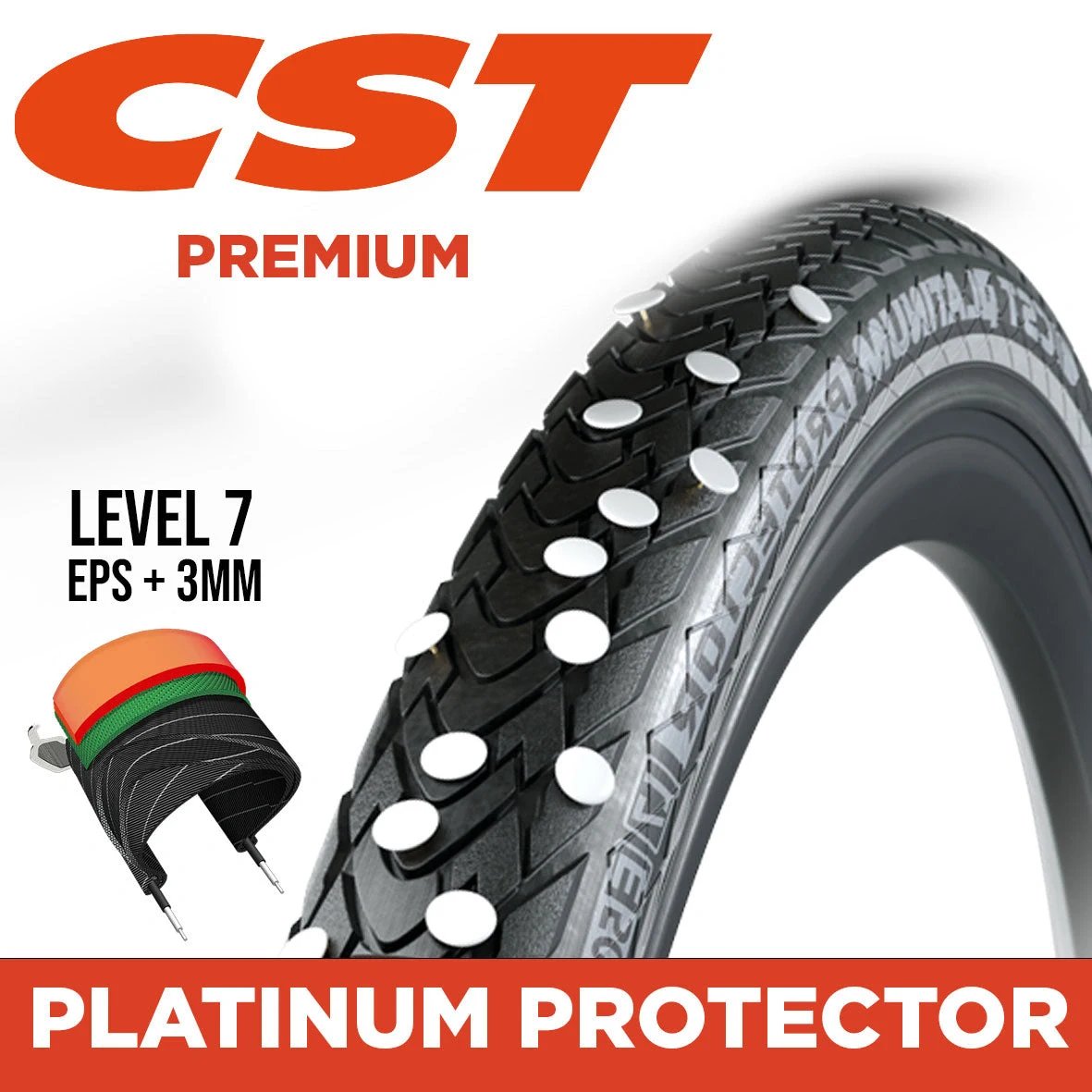 Cst Platinum Pro 700X38 Puncture Resistant Tyres