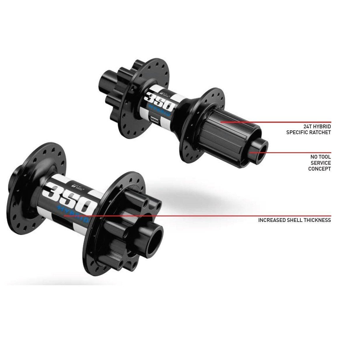 Dt Swiss DT350 DBIS 12/142 32H ShimanoHG 6 bolt Hybrid