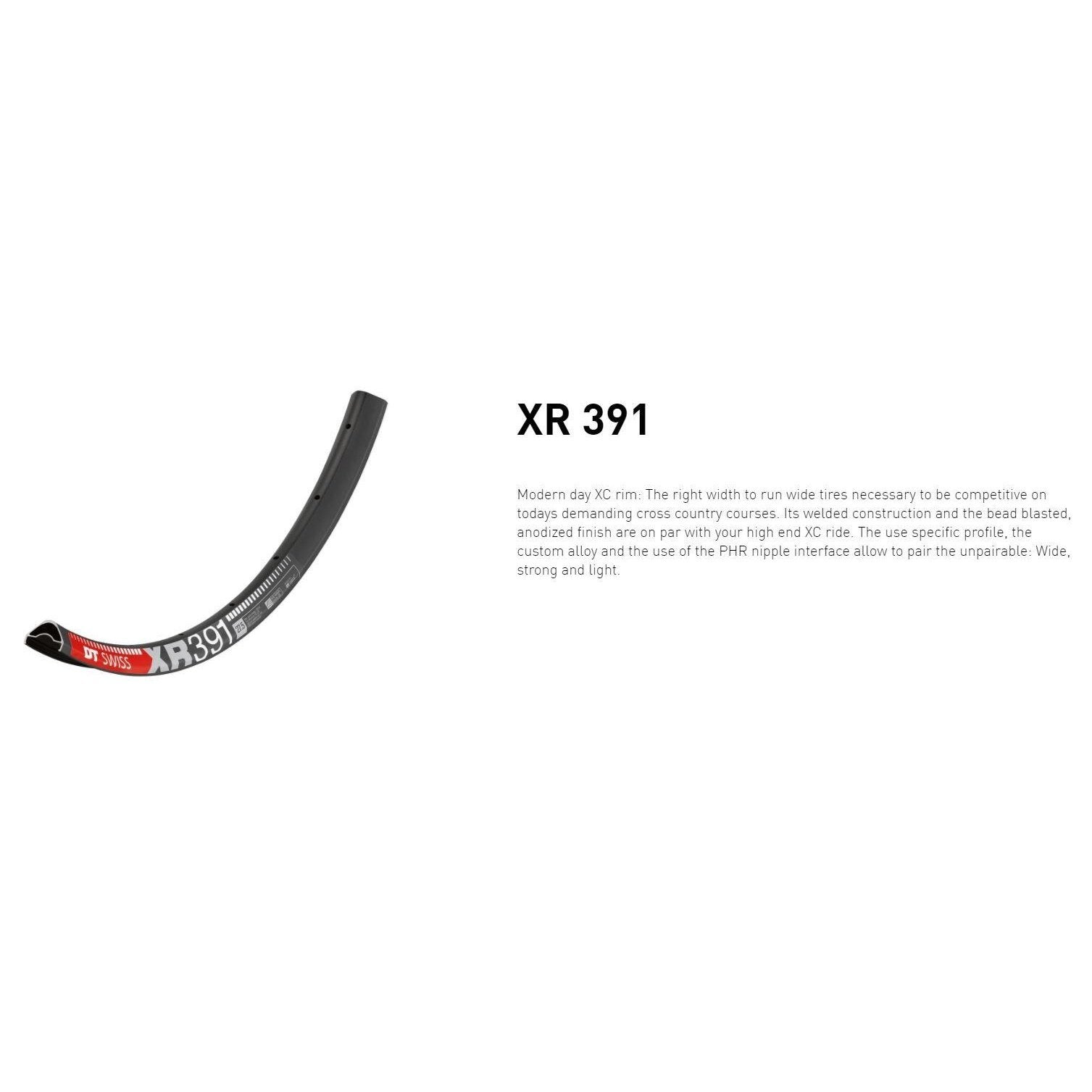 Dt Swiss RIM XR391 27.5 28H 25 wide