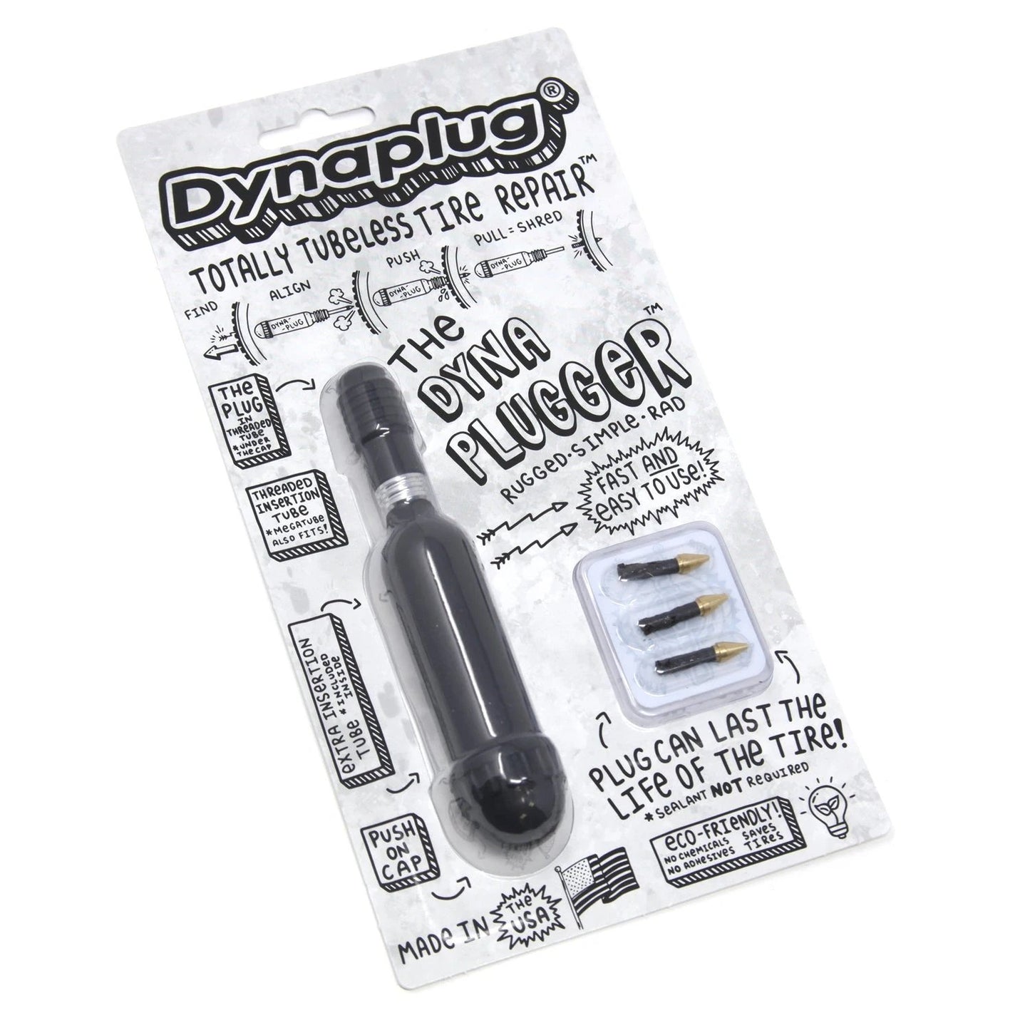 Dynaplug Dynaplugger Tube Repair Kit - Co2 Tire Puncture Fix Solution