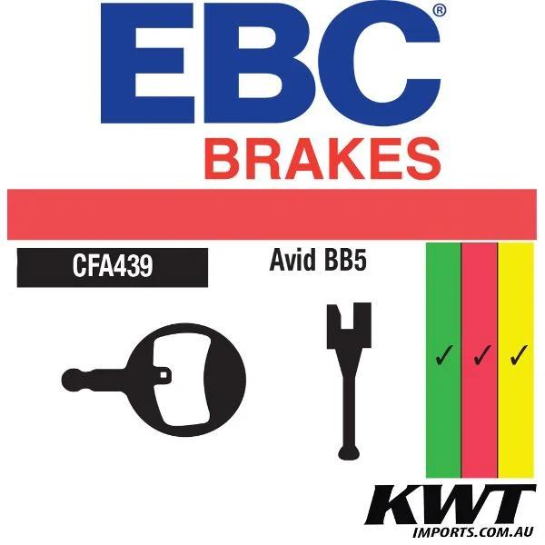 Ebc Pad439R Avid Bb5 Red Disc Brake Pads