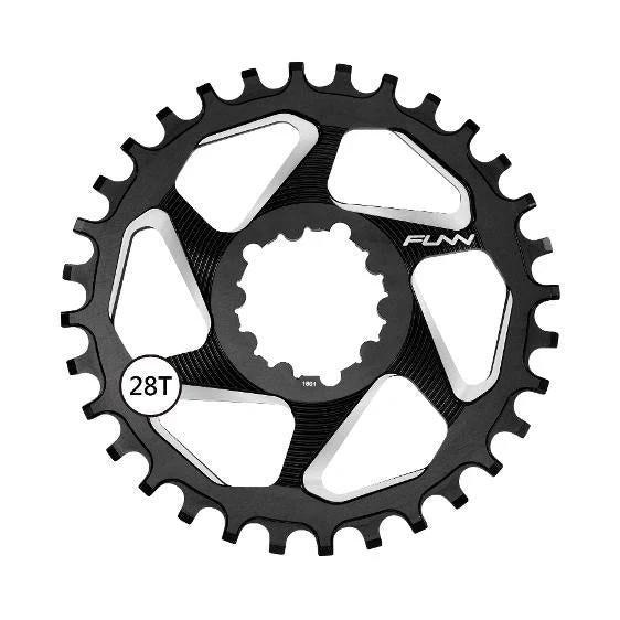 Funn Solo Dx Chainring 28T Black Direct Mount Crank Chainring