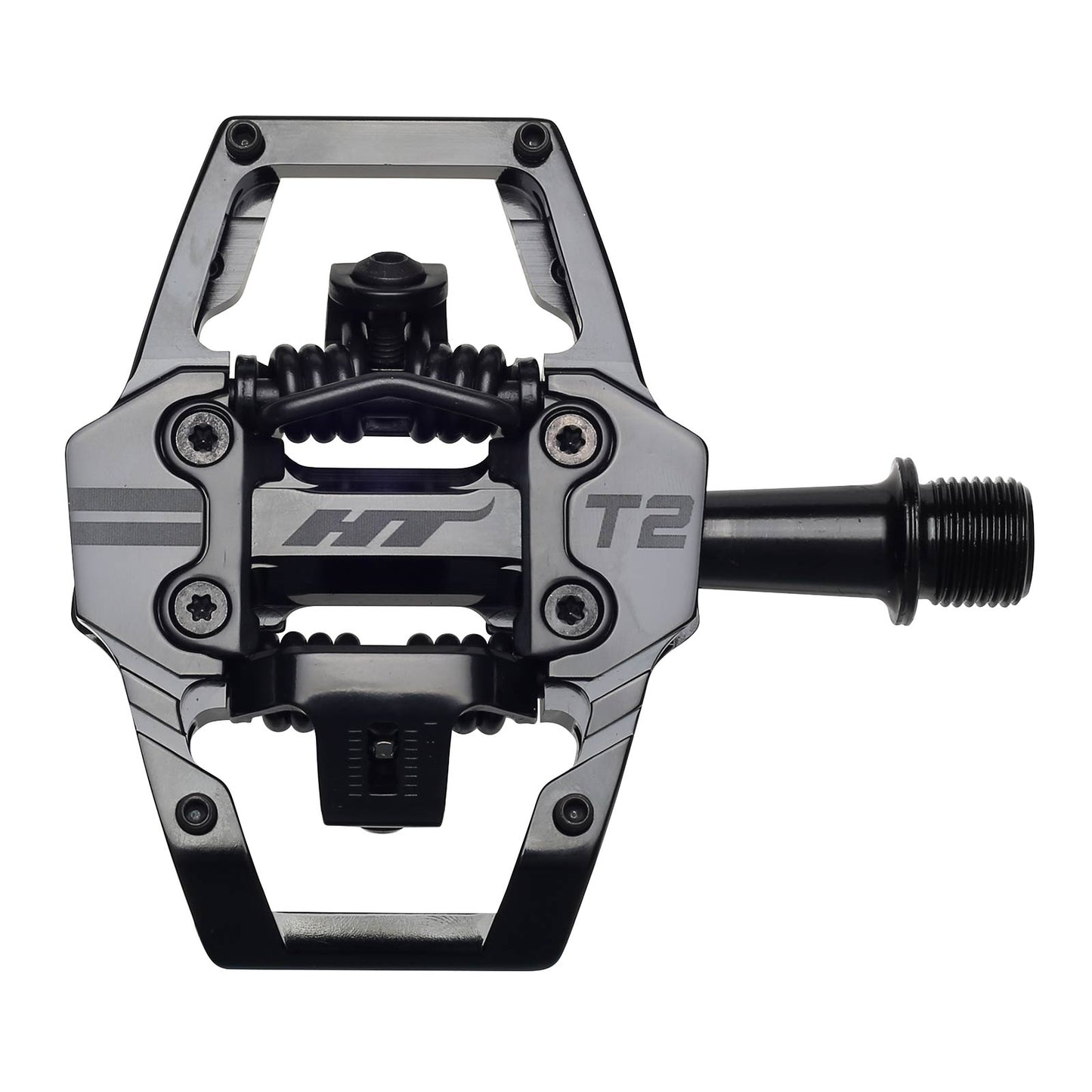 Ht T2 Pedals Alloy / CNC CRMO - Stealth Black