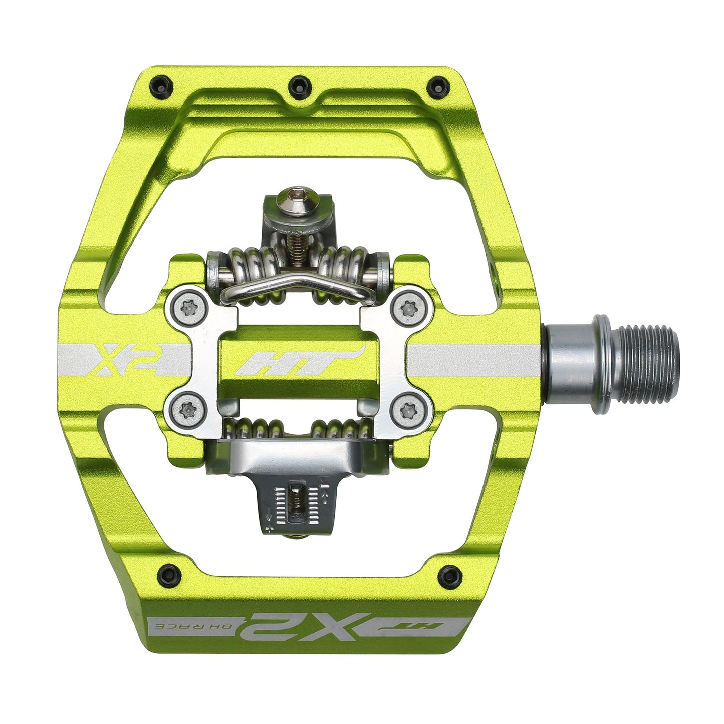 Ht X2 Pedals Alloy / CNC CRMO - Apple Green