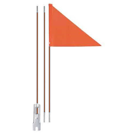 Ice Toolz SAFETY FLAG THREE PIECES 60' LENGTH WHITE POLE 50