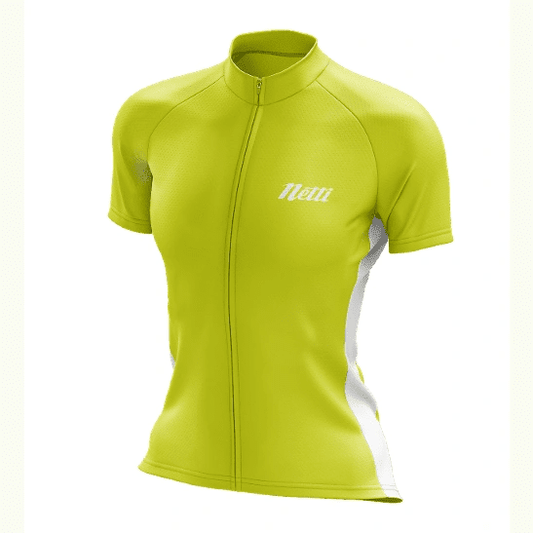 Netti Cruze Women'S Yellow/White Cycling Jerseys - Pack Of 18