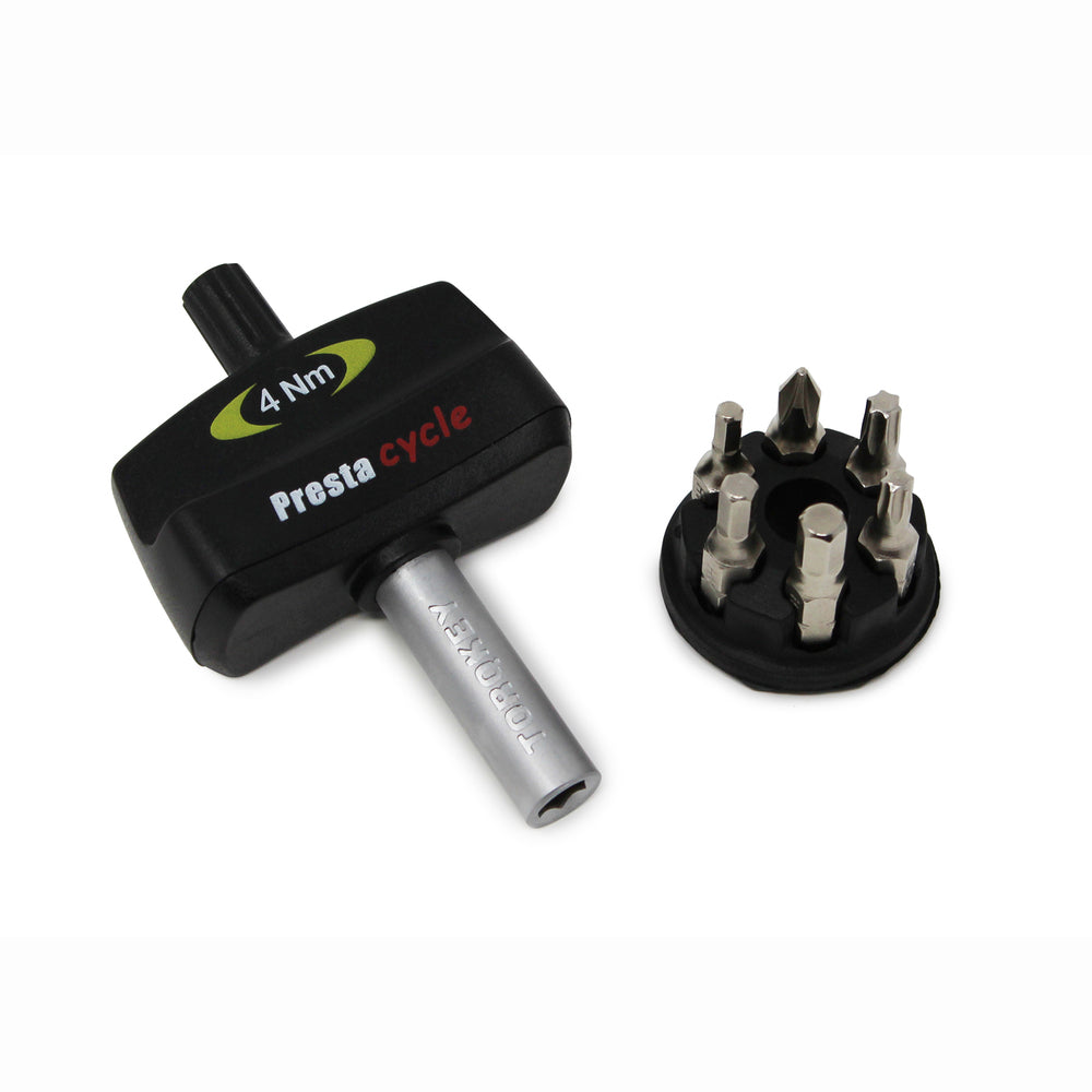 Prestacycle Mini TorqKeys 4Nm Torque Tool Set with 6 Bits & Holder