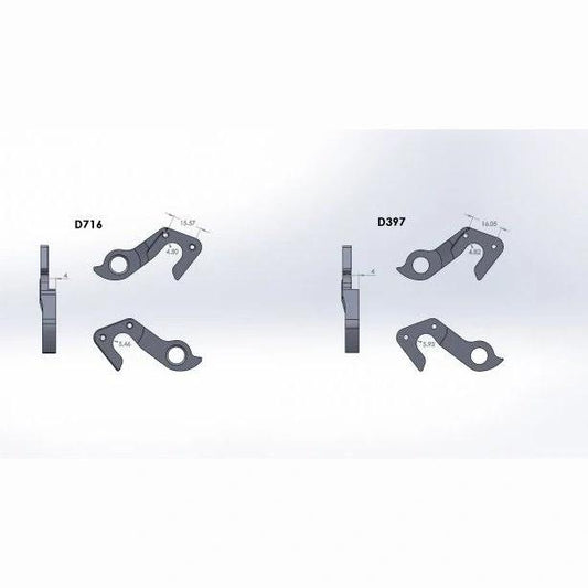 Pilo D397 Derailleur Hangers - Replacement Parts For Bike Gears