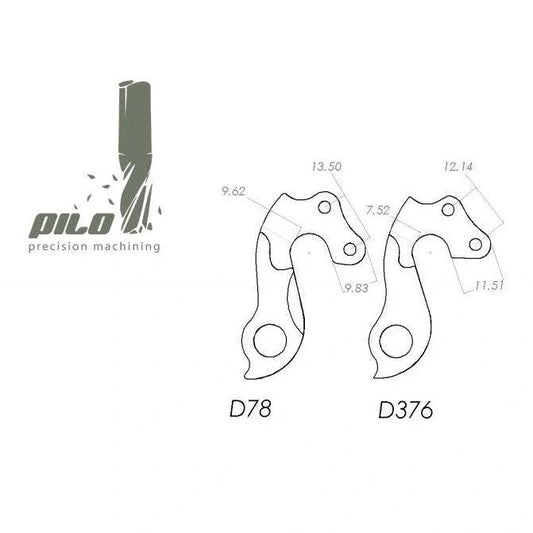 Pilo D78 Derailleur Hangers - Replacement Parts For Bike Gears