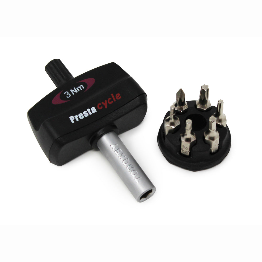 Prestacycle Mini TorqKeys 3Nm Torque Tool Set with 6 Bits & Holder