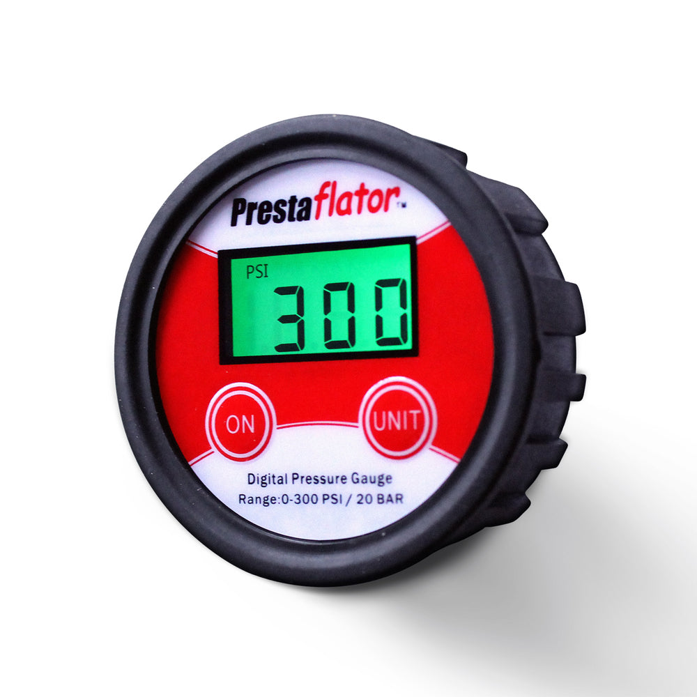 Prestacycle Prestaflator 300psi Digital Gauge for Regulators & Pumps