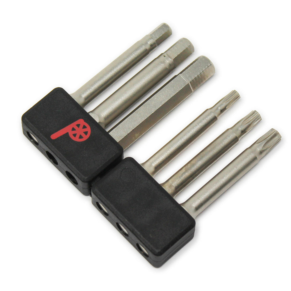 Prestacycle Pro 50mm S2 Nickel Bicycle Tool Bit Set 6 Pieces