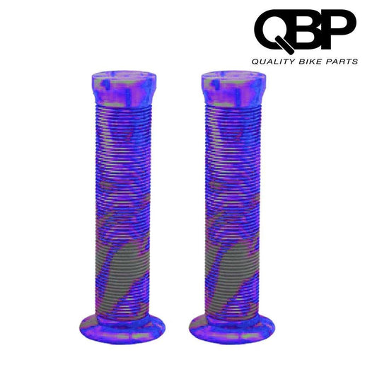 Qbp Bmx Candysticks Purp Flatbar Grips - Grips & Accessories