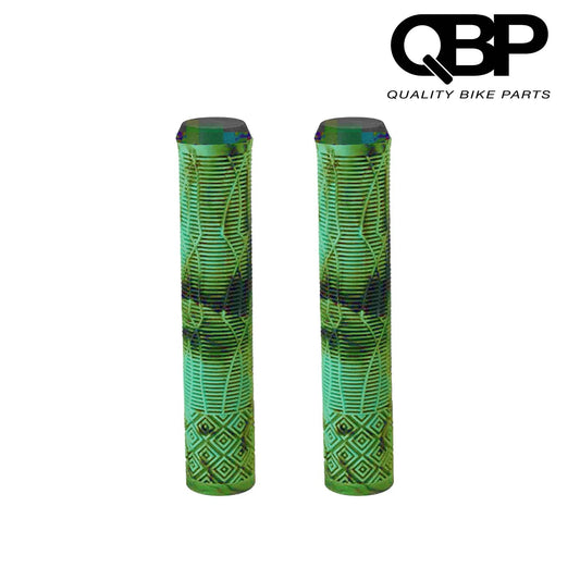 Qbp Grip Scooter 162Mm Cyan Bk Flatbar Grips Kit