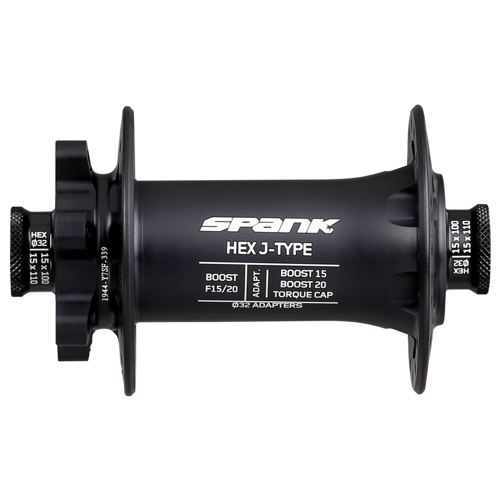 Spank Hex J-Bend Boost Front Hub 32H Black