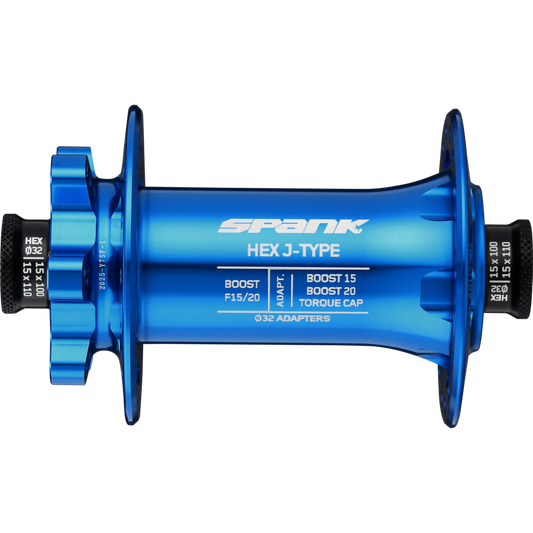 Spank Hex J-Bend Boost Front Hub 32H Blue