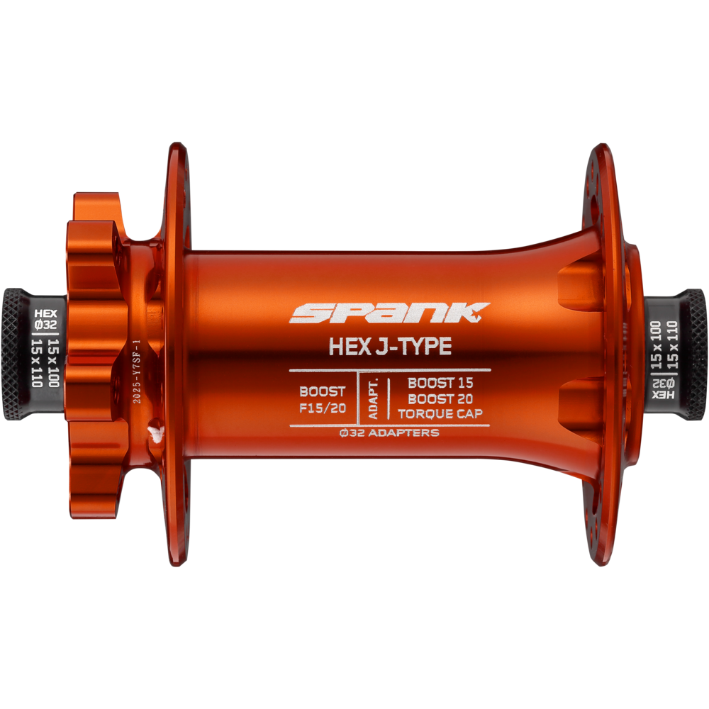 Spank Hex J-Bend Boost Front Hub 32H Orange