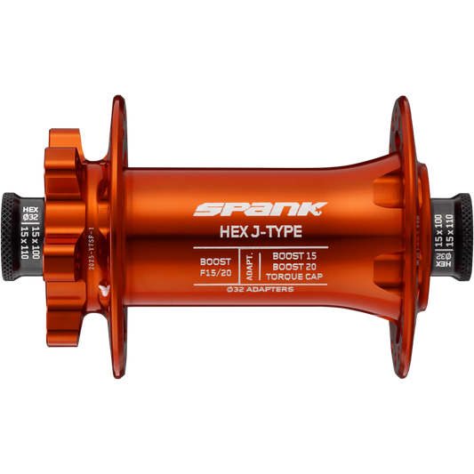 Spank Hex J-Bend Boost Front Hub 32H Orange