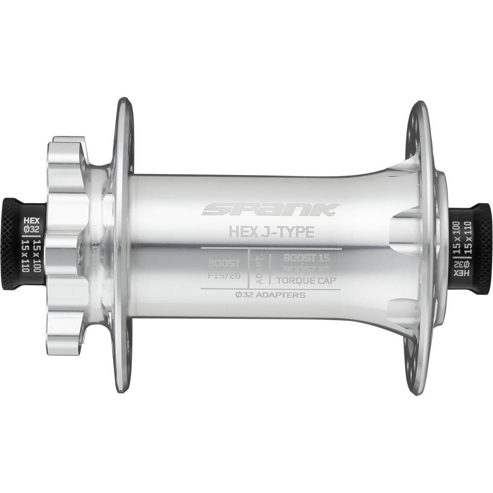 Spank Hex J-Bend Boost Front Hub 32H Silver