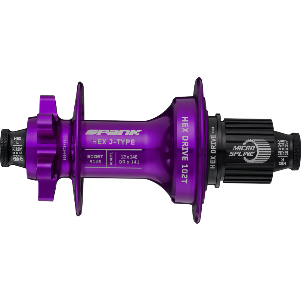 Spank Hex Drive 102T Boost Rear Hub 32H Purple No Freehub