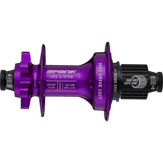 Spank Hex Drive 102T Boost Rear Hub 32H Purple No Freehub