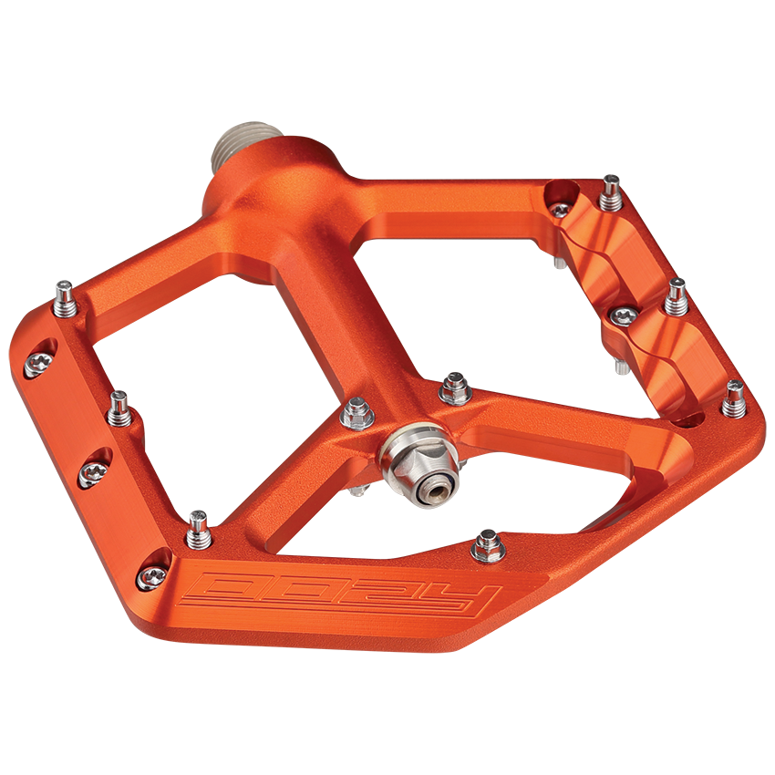 Spank Oozy Mountain Bike Flat Pedals Orange