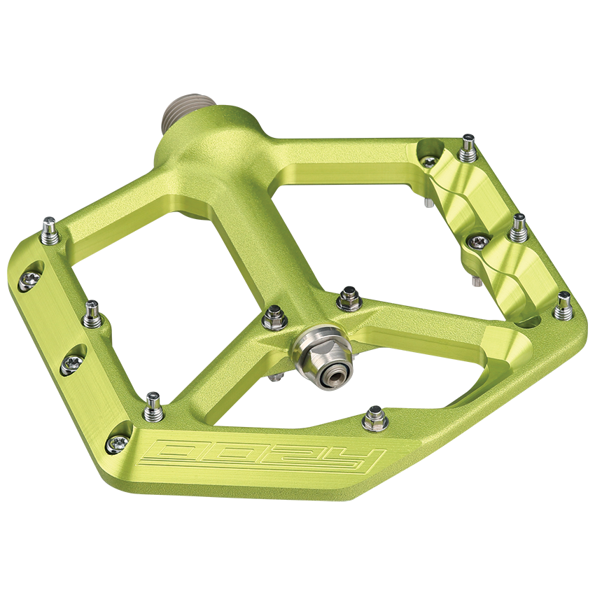 Spank Oozy Green Flat Bike Pedals