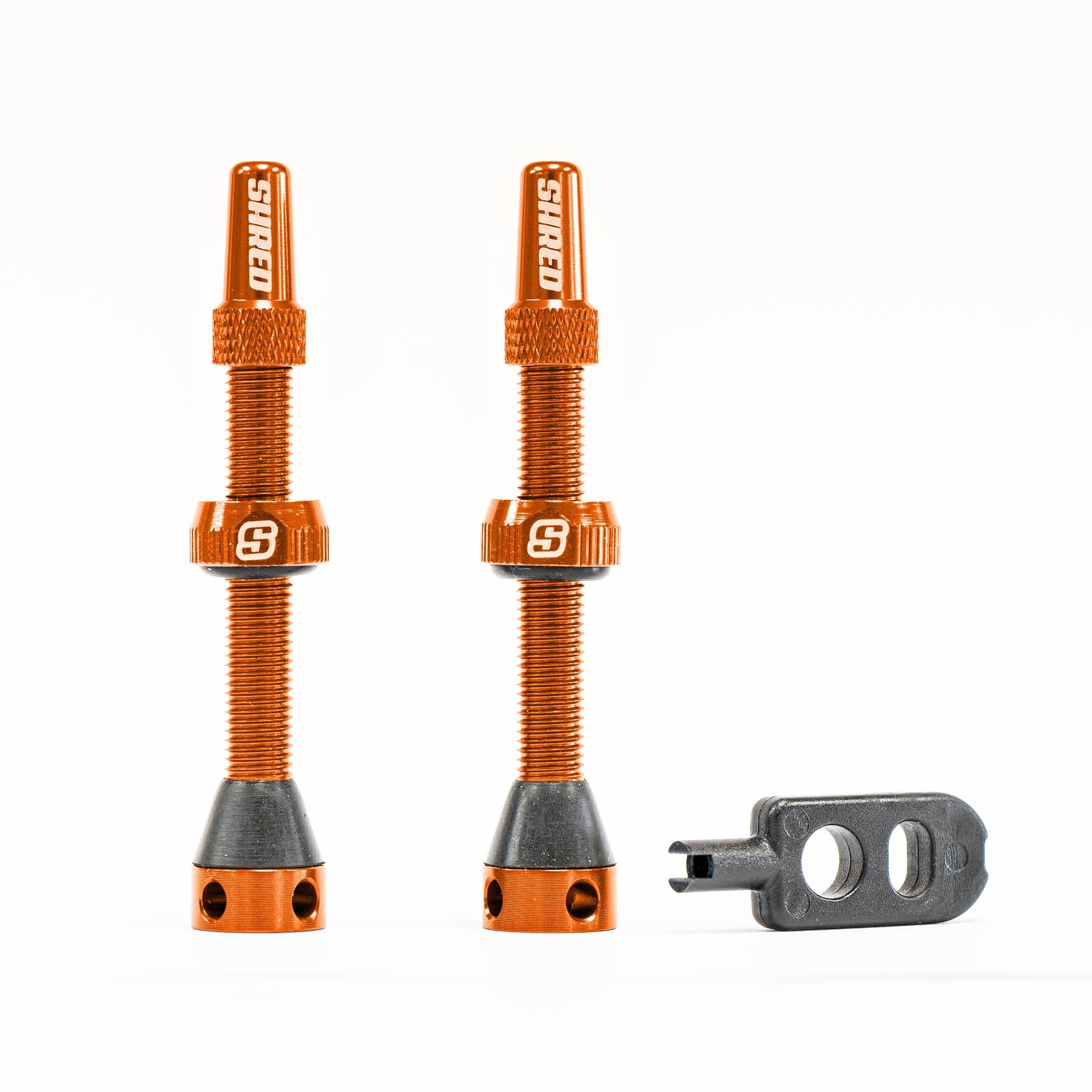 Shred Tubeless Valves Set - 50mm Orange