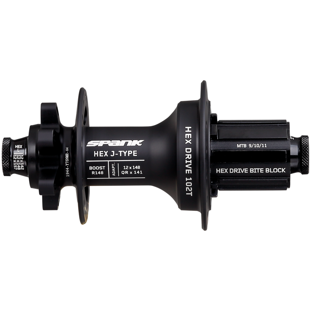 Spank Hex Drive 102T Boost Rear Hub 32H Black No Freehub Body