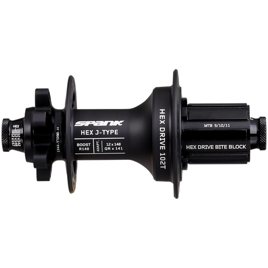 Spank Hex Drive 102T Boost Rear Hub 32H Black No Freehub Body